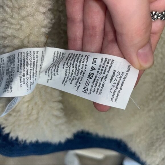 Madewell Oversized Denim Sherpa Lined Jacket Size Medium - Picture 10 of 11